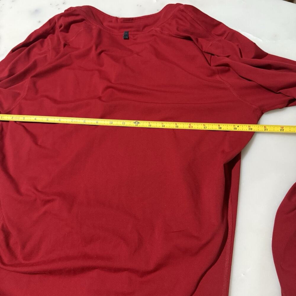 Nike Running Dri-FIT Men's M Red Quarter Zip Pullover Long Sleeve Shirt - Picture 4 of 15